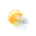 Kissé felhős, gyenge eső